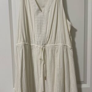 Draper James Cream Dress with Blue Accents